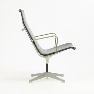 SOLD Early Pair Eames Herman Miller Aluminum Group Lounge Chairs, Charcoal Upholstery