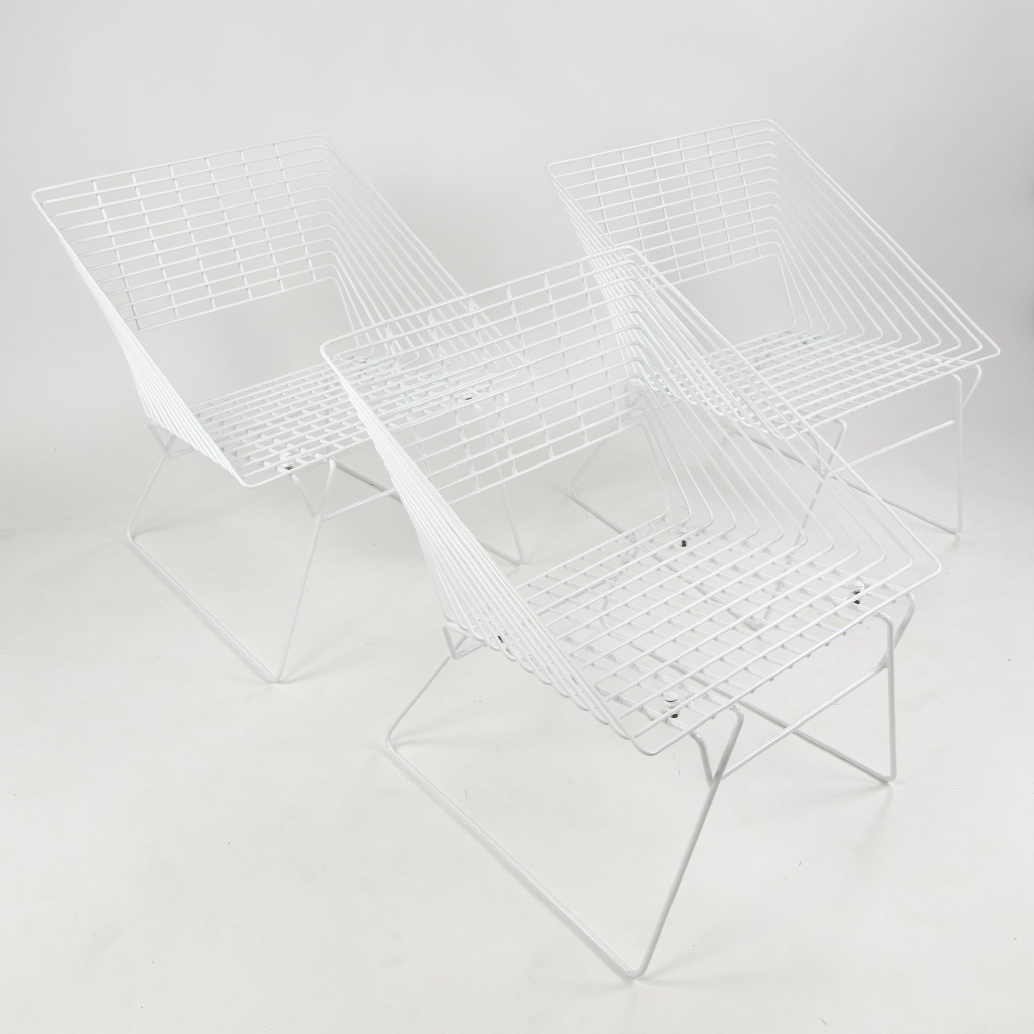 SOLD 1970's Verner Panton Fritz Hansen Outdoor Lounge Chairs Restored Set of 3