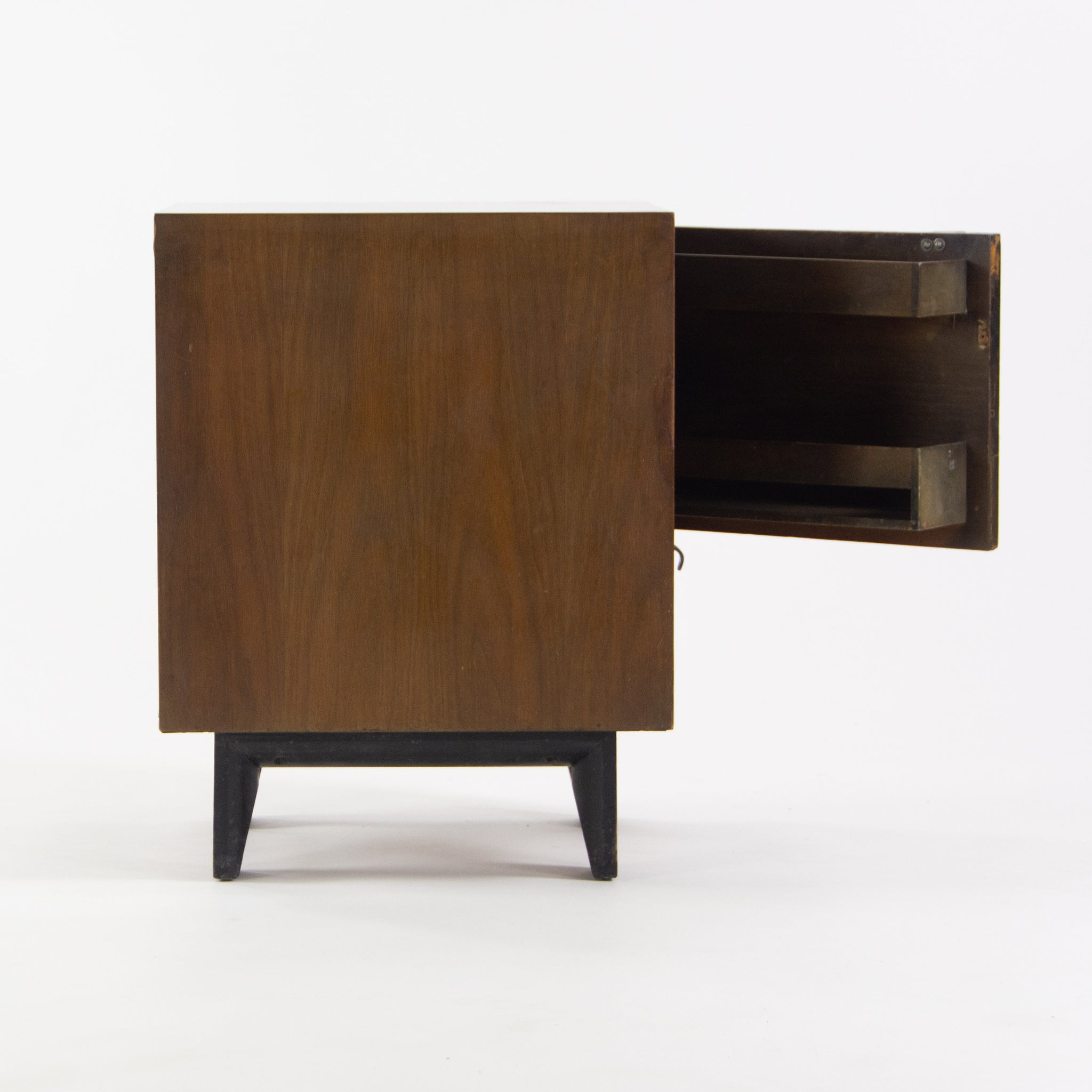 1950s George Nelson Herman Miller BSC Bedside End Side Table Dark Walnut