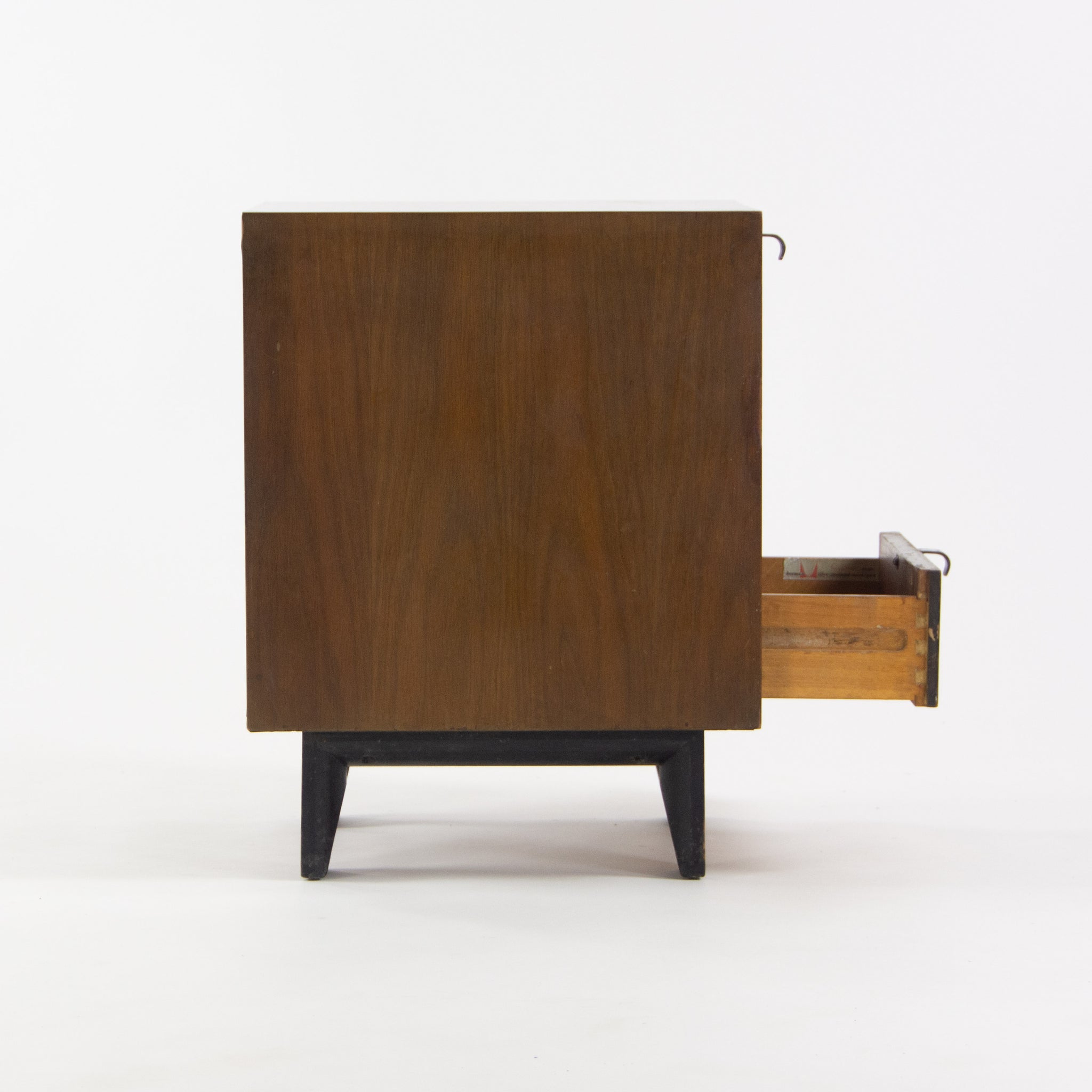 1950s George Nelson Herman Miller BSC Bedside End Side Table Dark Walnut