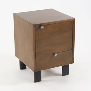 1950s George Nelson Herman Miller BSC Bedside End Side Table Dark Walnut