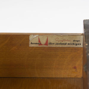 1950s George Nelson Herman Miller BSC Bedside End Side Table Dark Walnut