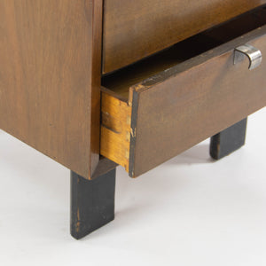 1950s George Nelson Herman Miller BSC Bedside End Side Table Dark Walnut