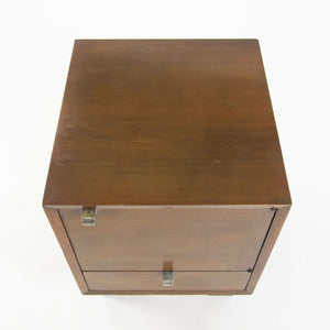 1950s George Nelson Herman Miller BSC Bedside End Side Table Dark Walnut