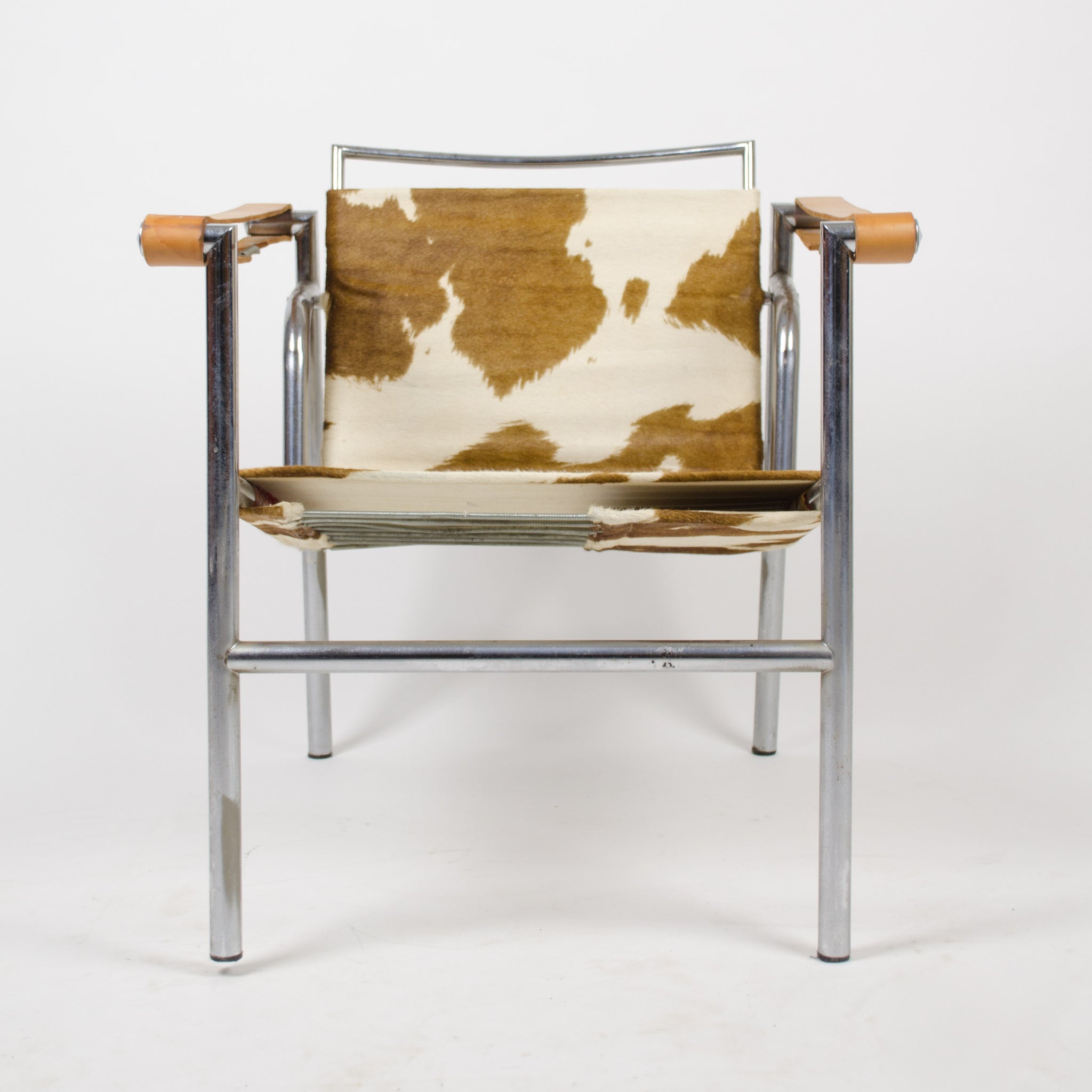 SOLD Le Corbusier Cassina LC1 Basculant Lounge Chair Cowhide