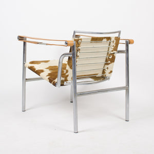SOLD Le Corbusier Cassina LC1 Basculant Lounge Chair Cowhide