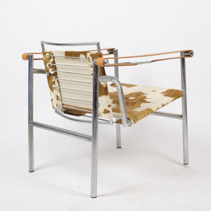 SOLD Le Corbusier Cassina LC1 Basculant Lounge Chair Cowhide