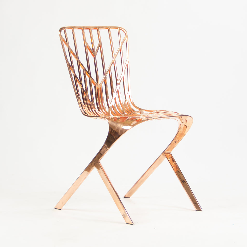 SOLD 2013 Knoll Studio David Adjaye Washington Skeleton Dining Chair Copper