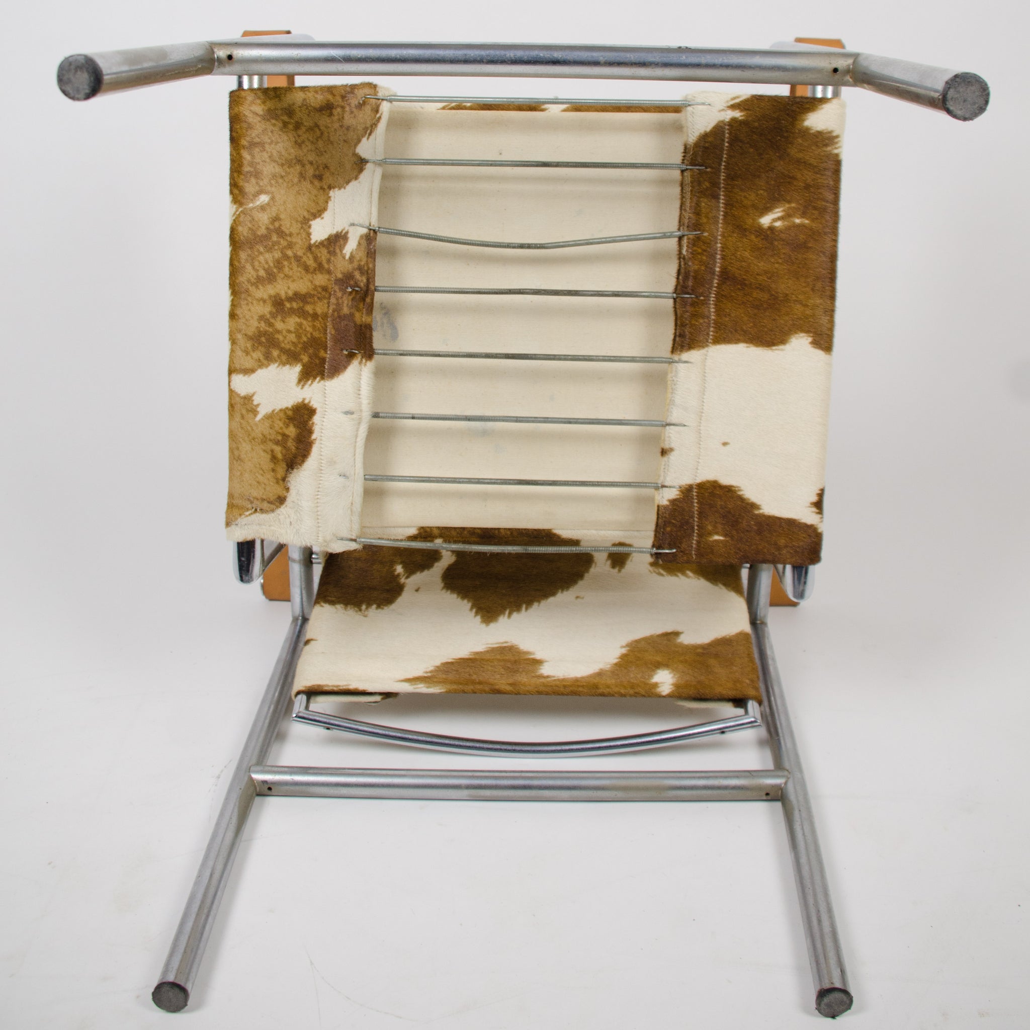 SOLD Le Corbusier Cassina LC1 Basculant Lounge Chair Cowhide