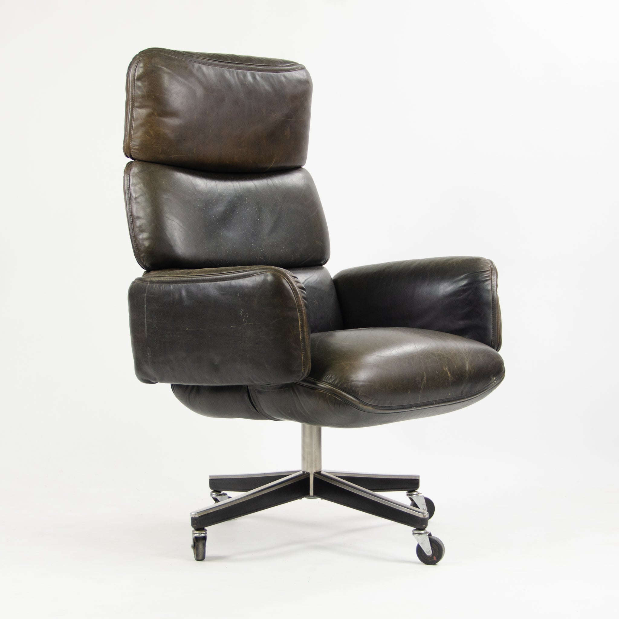 SOLD 1970's Otto Zapf for Knoll High Back Office Desk Chair