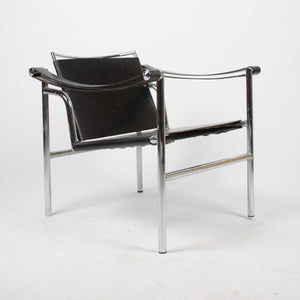 1960's Vintage Pair Le Corbusier LC1 Stendig Basculant Chairs Thonet Cassina