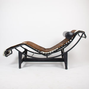 SOLD Le Corbusier Cassina LC4 Chaise Lounge Chair Leather Cowhide
