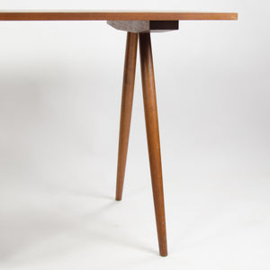 1956 George Nakashima Studio Single Pedestal Black Walnut Desk w/ Spindle Legs