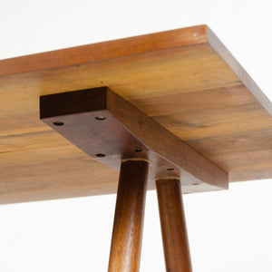 1956 George Nakashima Studio Single Pedestal Black Walnut Desk w/ Spindle Legs