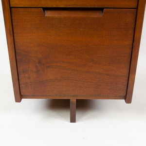 1956 George Nakashima Studio Single Pedestal Black Walnut Desk w/ Spindle Legs