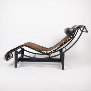 SOLD Le Corbusier Cassina LC4 Chaise Lounge Chair Leather Cowhide