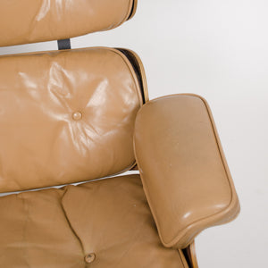 SOLD 1960's Herman Miller Eames Lounge Chair & Ottoman Rosewood 670 671 Tan Leather
