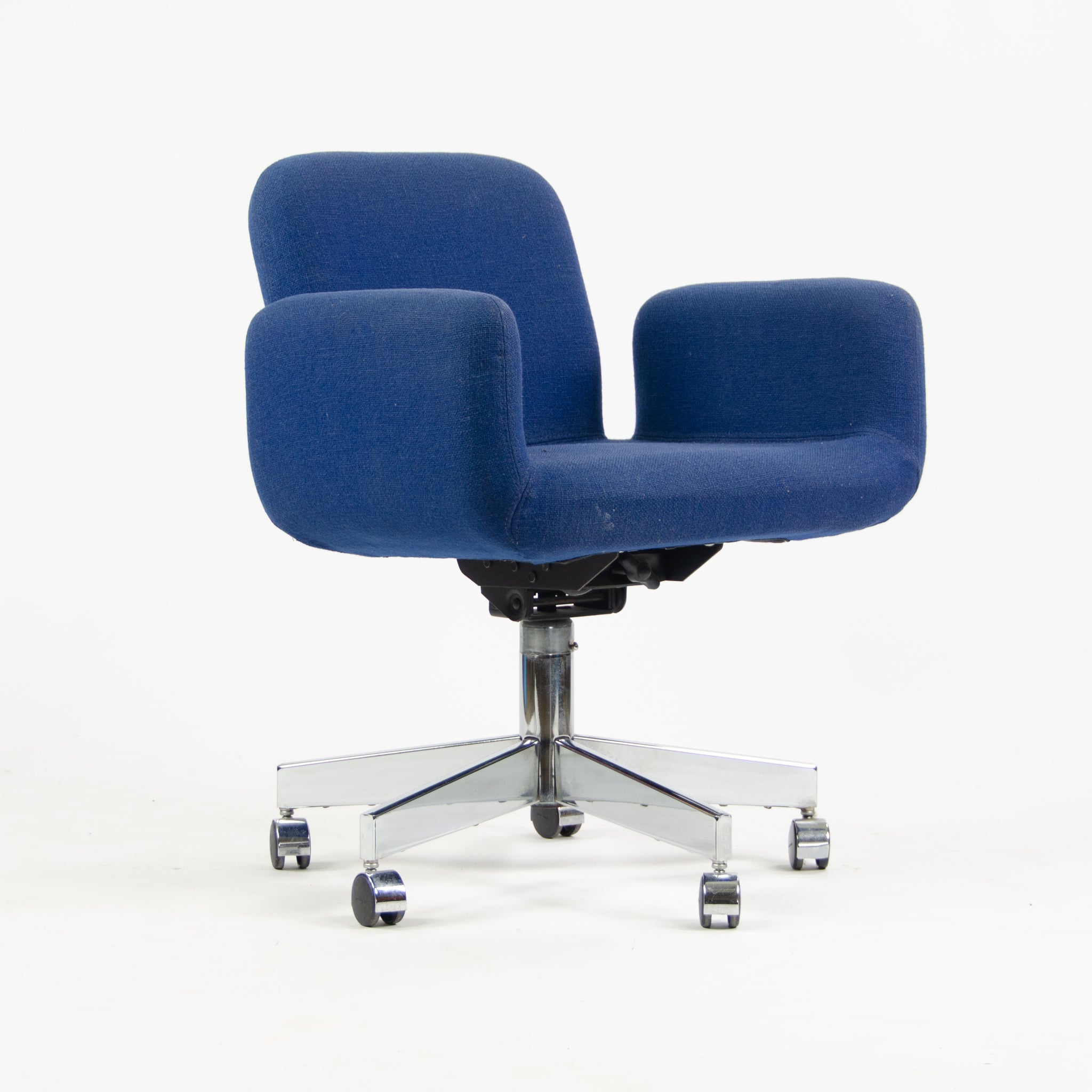SOLD Castelli Rolling Office Chair Vintage Blue Hopsack