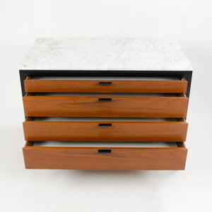 SOLD 1956 George Nelson Herman Miller Dresser Cabinet Walnut Marble Black Frame RARE