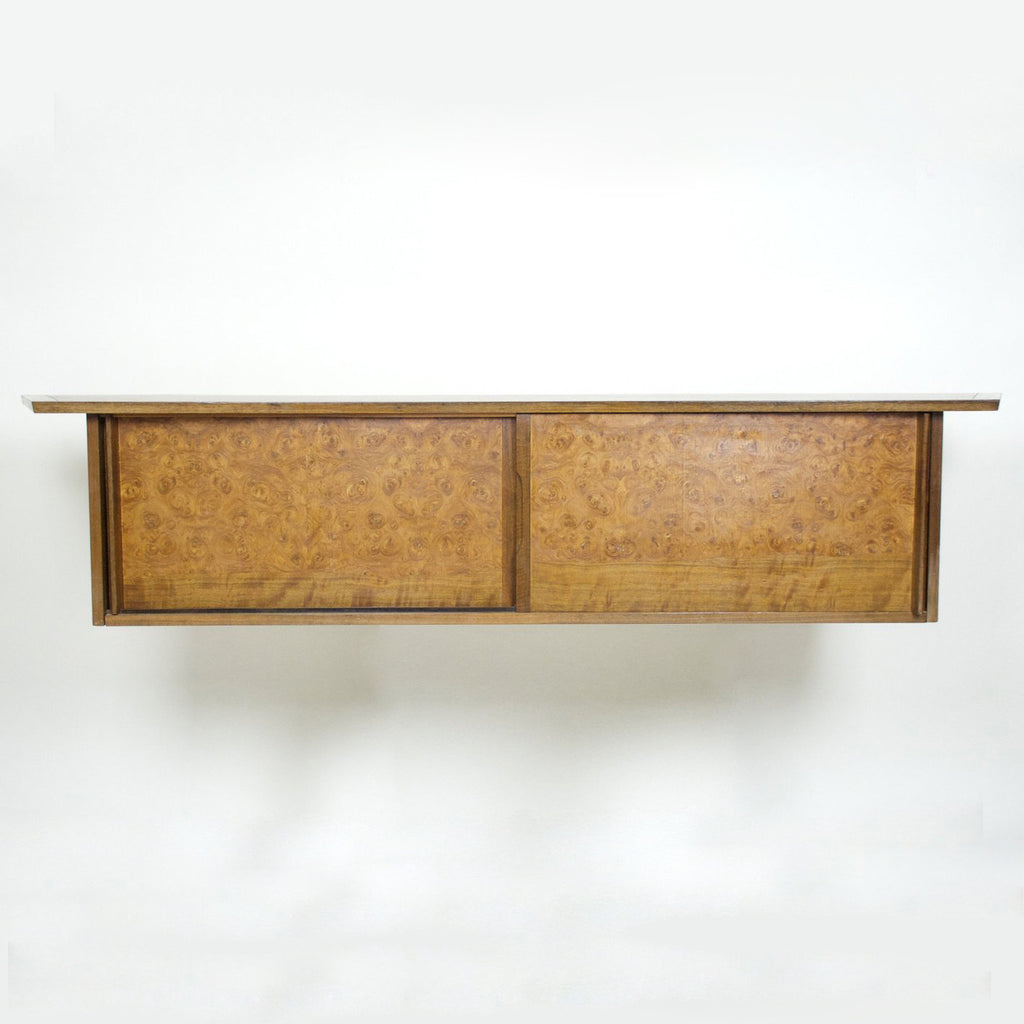 SOLD George Nakashima for Widdicomb Sundra Hanging Burl Wall Cabinet