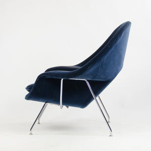 SOLD 2018 Eero Saarinen Womb Chair Knoll Studio Full-Size Dark Blue Mohair Velvet