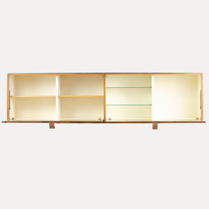 SOLD 1950's Vintage Florence Knoll Associates Wall Cabinet Hanging Sideboard Birch