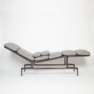 SOLD Eames Herman Miller Billy Wilder Gray and Eggplant Chaise Lounge Chair MINT