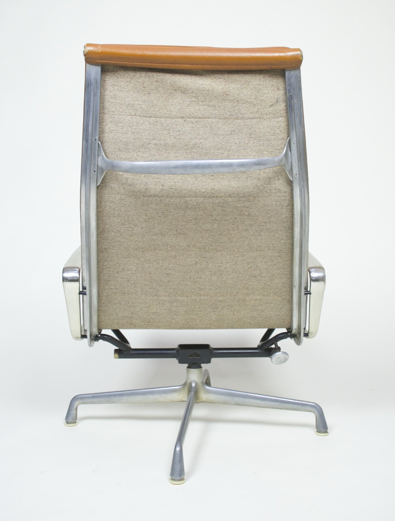 SOLD Eames 1970's Herman Miller Soft Pad Lounge Chair with Ottoman Cognac