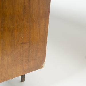 SOLD Florence Knoll Vintage Walnut Leather Pull Credenza / Sideboard
