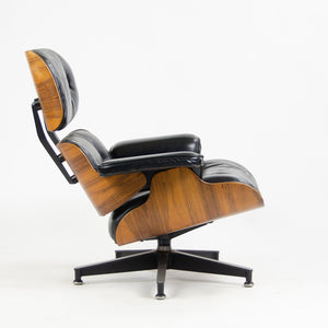 SOLD 1970's Herman Miller Eames Lounge Chair & Ottoman Rosewood 670 671 Black Leather