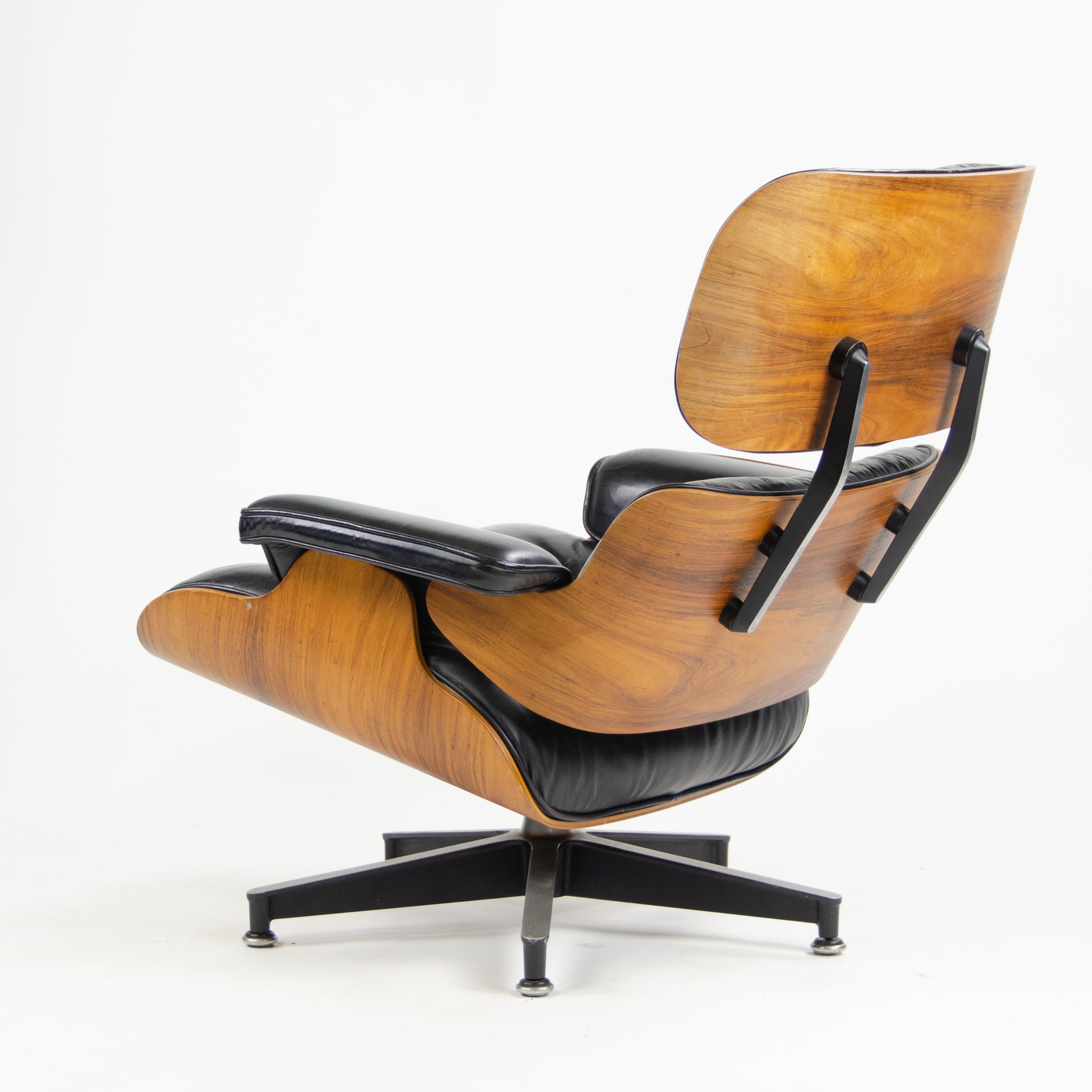 SOLD 1970's Herman Miller Eames Lounge Chair & Ottoman Rosewood 670 671 Black Leather