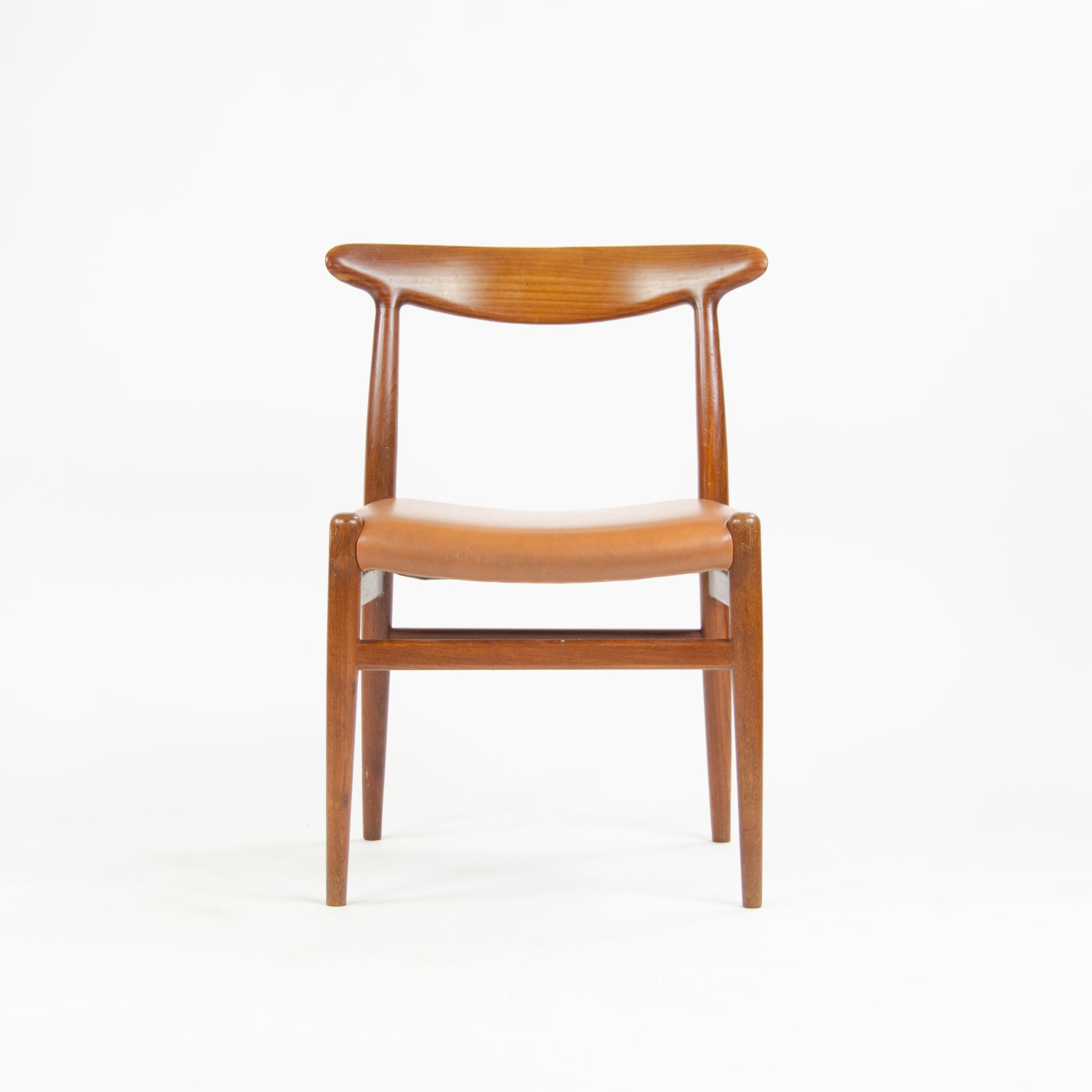 SOLD 6x Hans Wegner W2 & The Round Dining Chairs Johannes Hansen Denmark in Teak