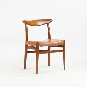 SOLD 6x Hans Wegner W2 & The Round Dining Chairs Johannes Hansen Denmark in Teak