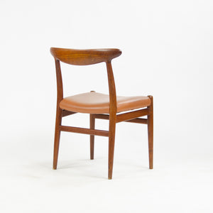 SOLD 6x Hans Wegner W2 & The Round Dining Chairs Johannes Hansen Denmark in Teak