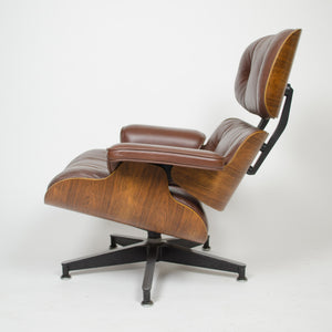 SOLD 1970's Herman Miller Eames Lounge Chair & Ottoman Rosewood 670 671 Brown Leather