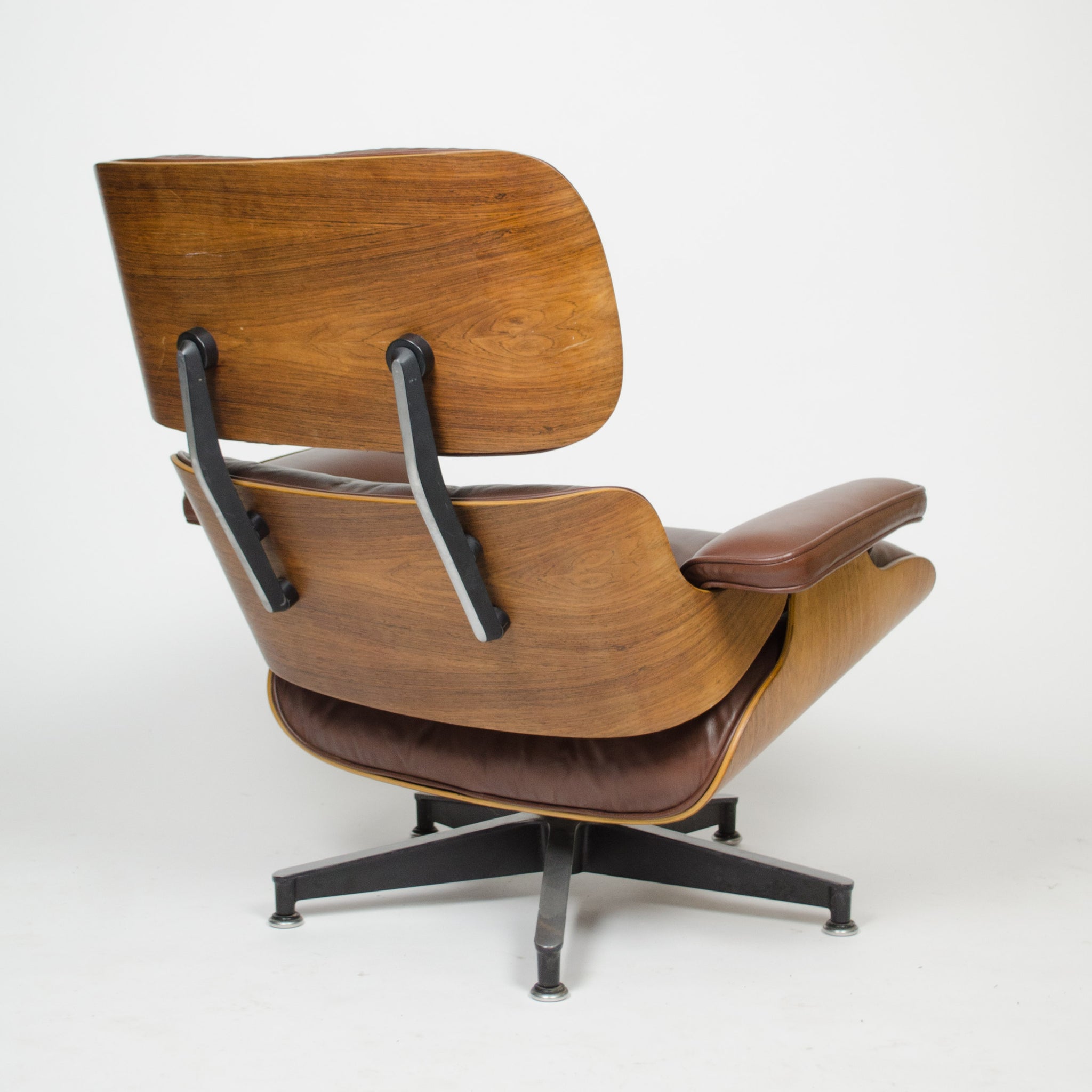 SOLD 1970's Herman Miller Eames Lounge Chair & Ottoman Rosewood 670 671 Brown Leather