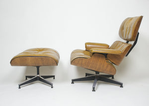 SOLD 1960's Herman Miller Eames Lounge Chair & Ottoman Rosewood 670 671