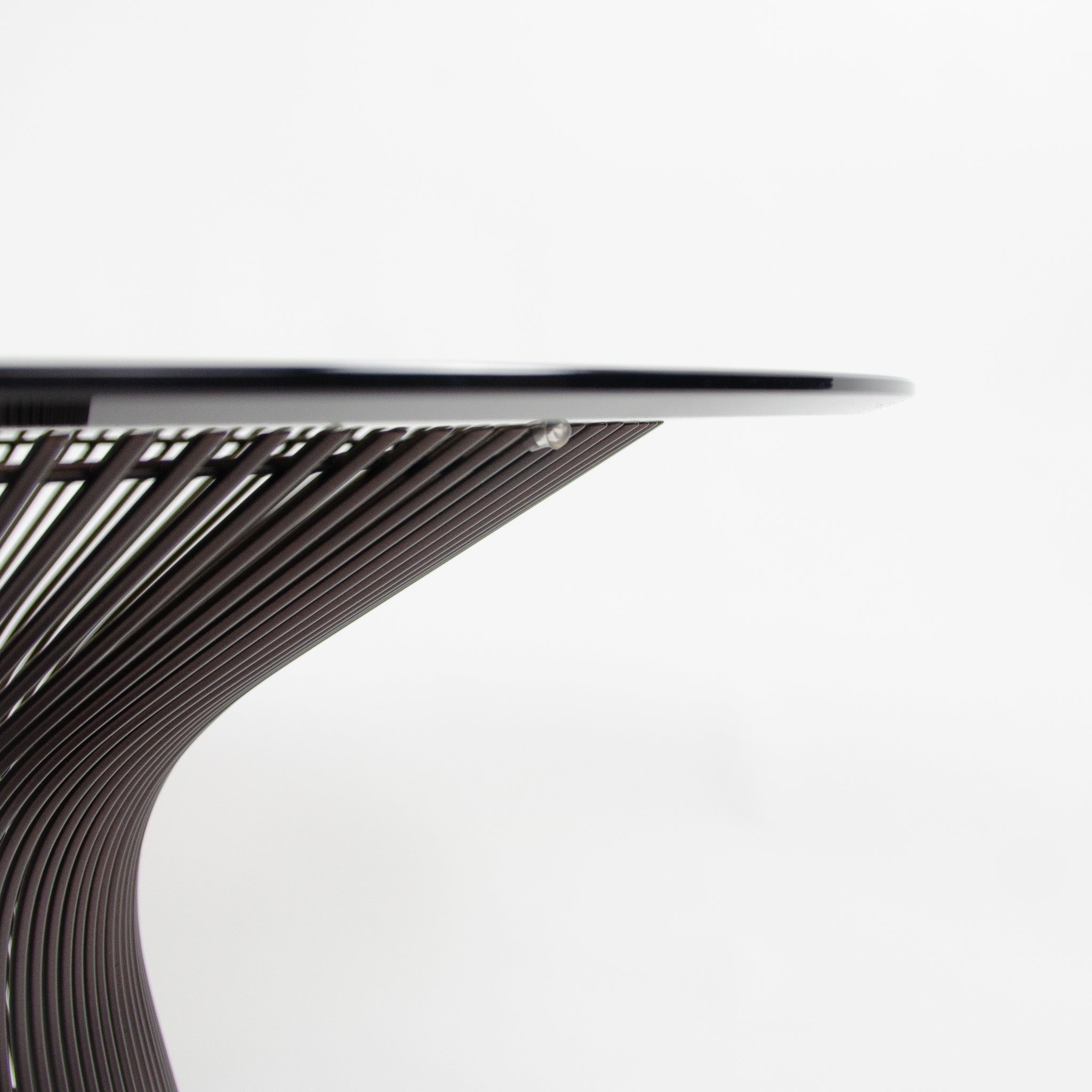 SOLD Knoll Warren Platner 36" Coffee Table Bronze Smoked Glass
