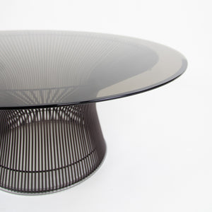 SOLD Knoll Warren Platner 36" Coffee Table Bronze Smoked Glass