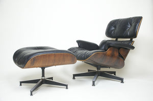 SOLD 1970's Herman Miller Eames Lounge Chair & Ottoman Rosewood 670 671