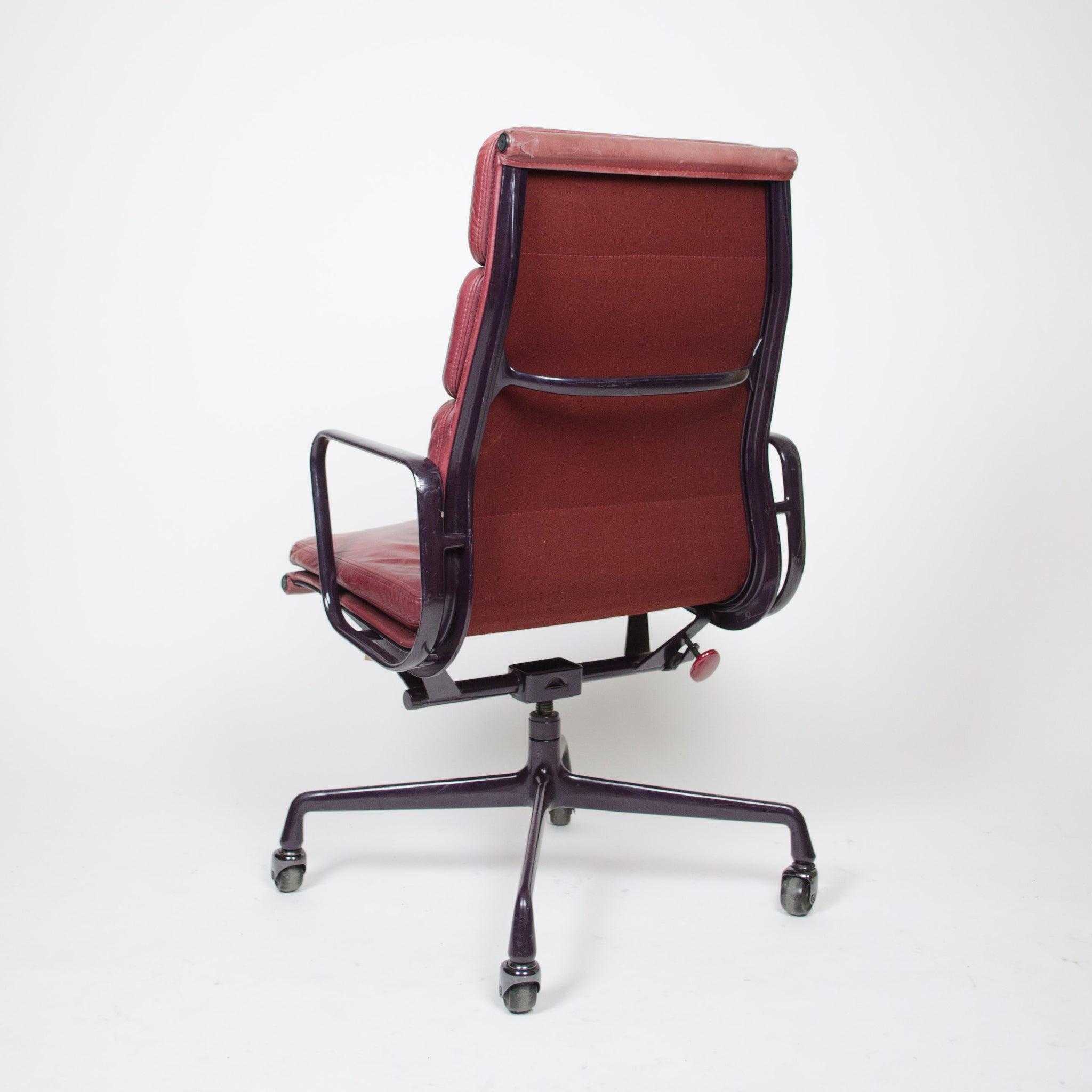 SOLD Leather Eames Herman Miller Soft Pad High Back Aluminum Group Chair 1985