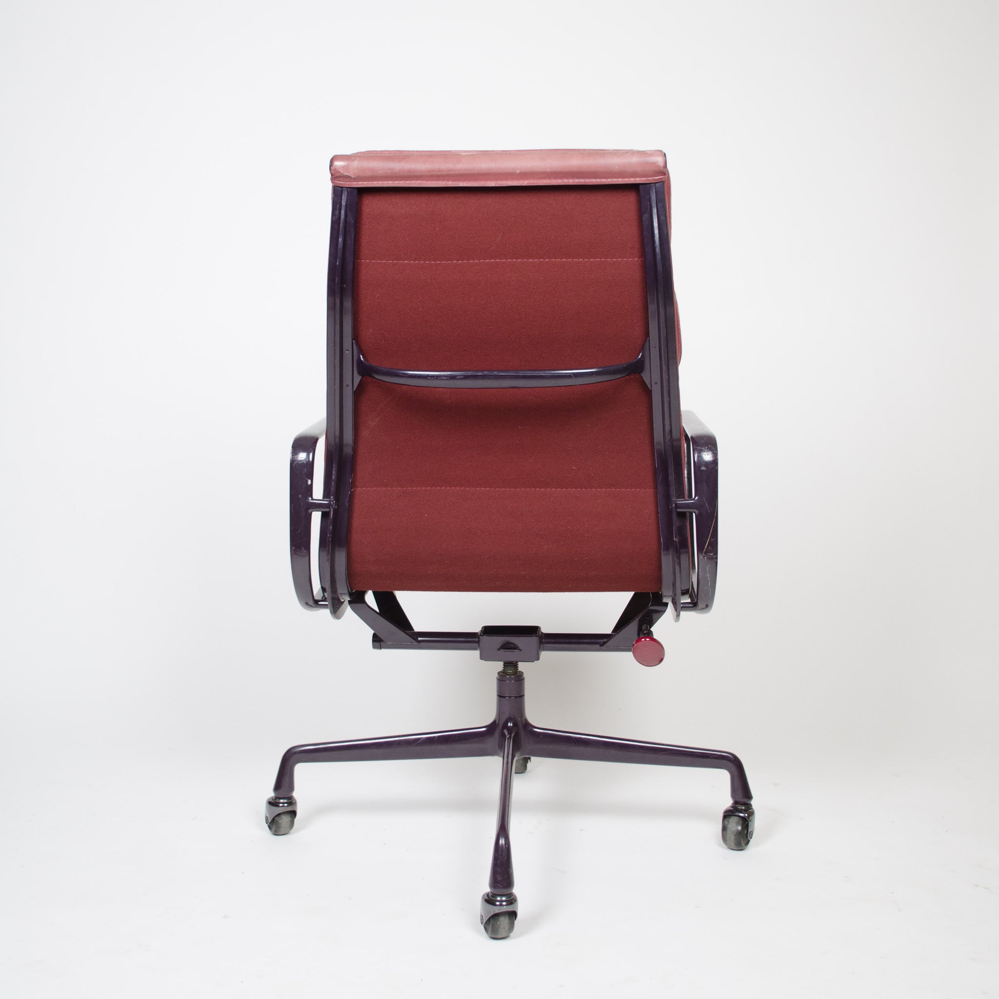 SOLD Leather Eames Herman Miller Soft Pad High Back Aluminum Group Chair 1985
