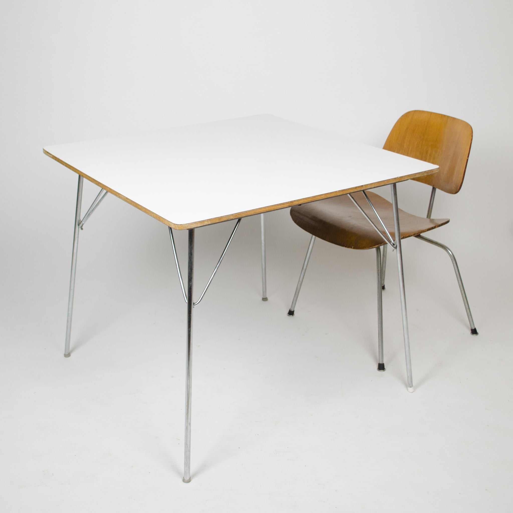 SOLD Eames Herman Miller Folding DTM 20 Square Dining Table Museum Quality