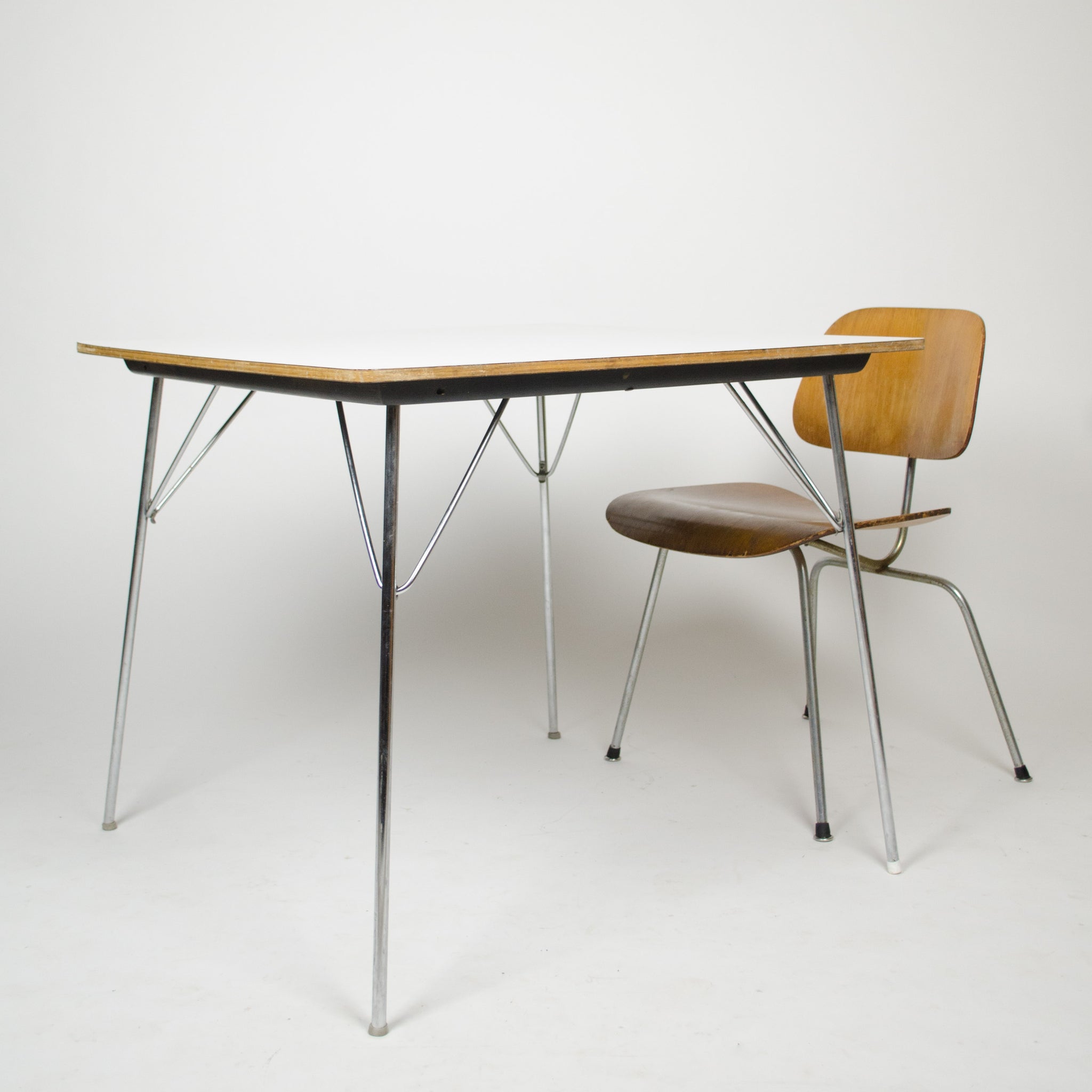 SOLD Eames Herman Miller Folding DTM 20 Square Dining Table Museum Quality