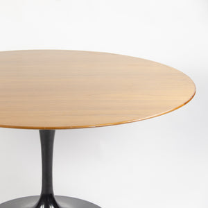 SOLD 2000's Eero Saarinen For Knoll Studio 54 Inch Tulip Dining Table Walnut Black