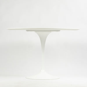 SOLD 2010's Eero Saarinen For Knoll 42 Inch Tulip Dining Table White Laminate