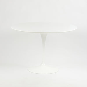 SOLD 2010's Eero Saarinen For Knoll 42 Inch Tulip Dining Table White Laminate