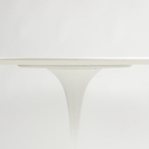 SOLD 2010's Eero Saarinen For Knoll 42 Inch Tulip Dining Table White Laminate