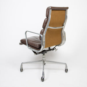 SOLD Vintage Brown Eames Herman Miller High Back Soft Pad Aluminum Group Chair 1982