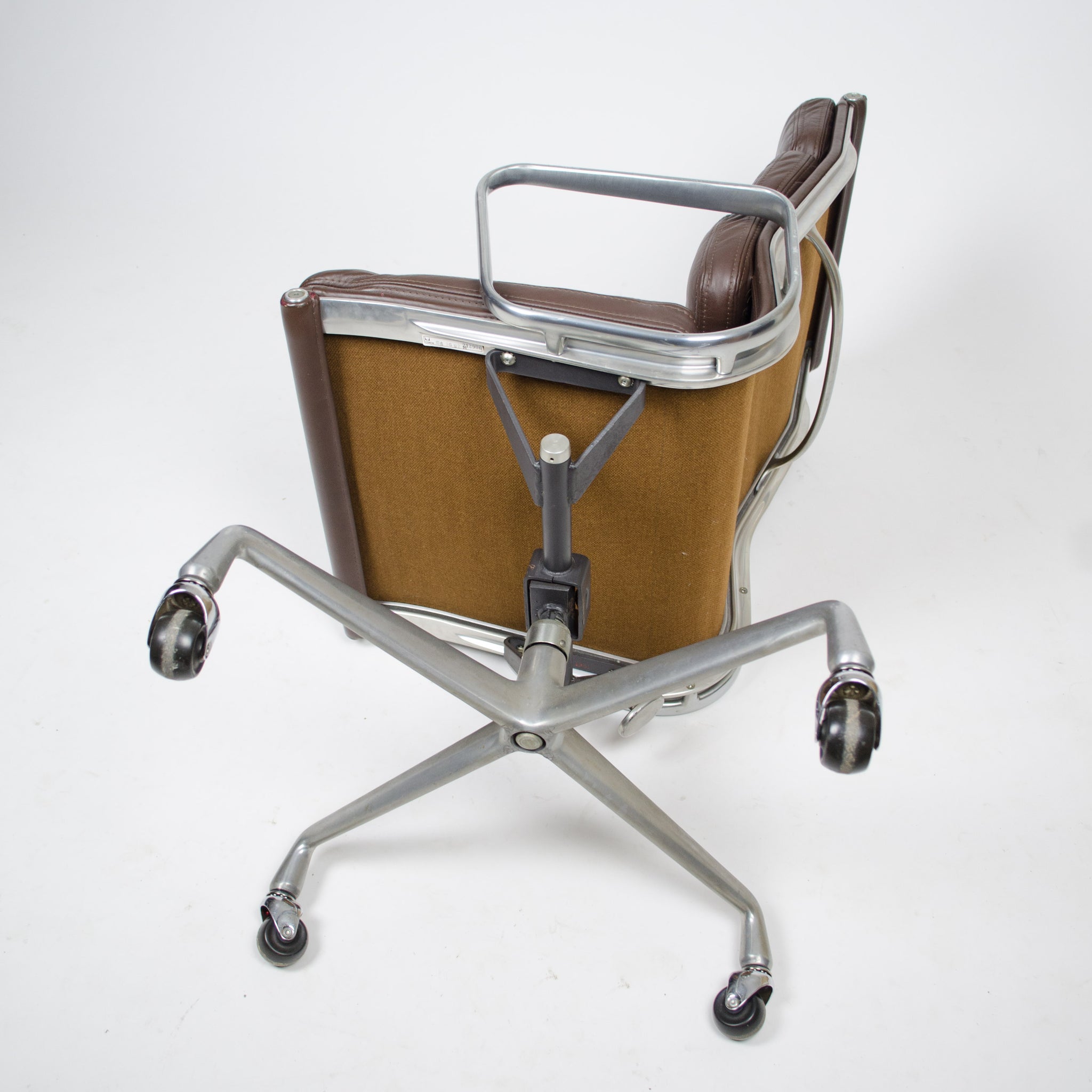 SOLD Vintage Brown Eames Herman Miller High Back Soft Pad Aluminum Group Chair 1982